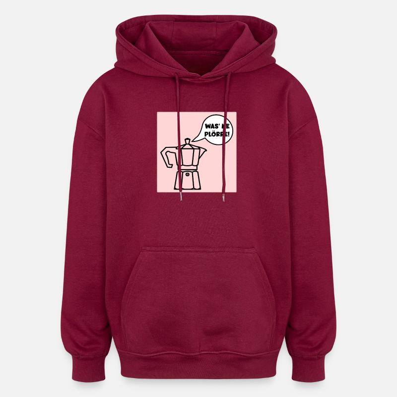DICTONS DE CAFÉ ESPRESSO DRÔLE - Sweat à capuche oversize unisexe - bordeaux