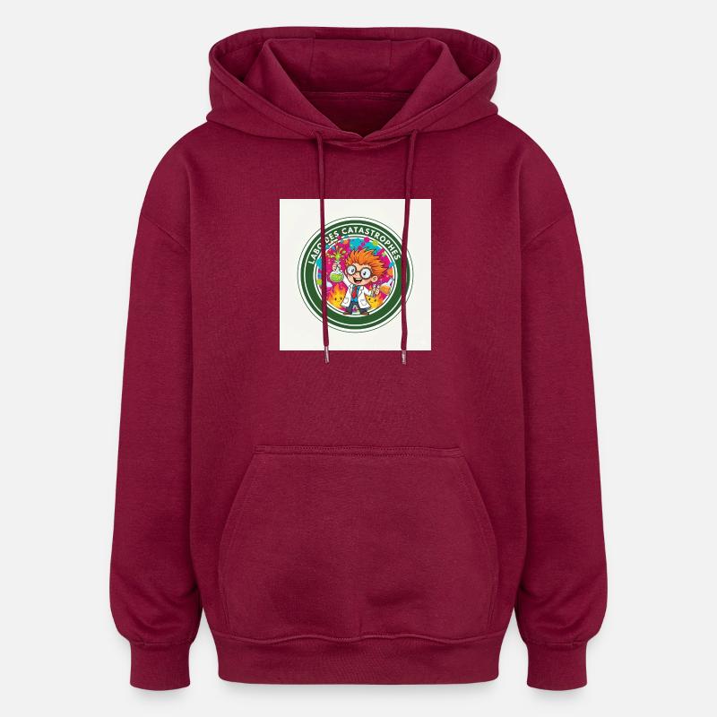 Bunte Katastrophe Labor Wissenschaftlich - Oversized Unisex Hoodie - Burgunderrot