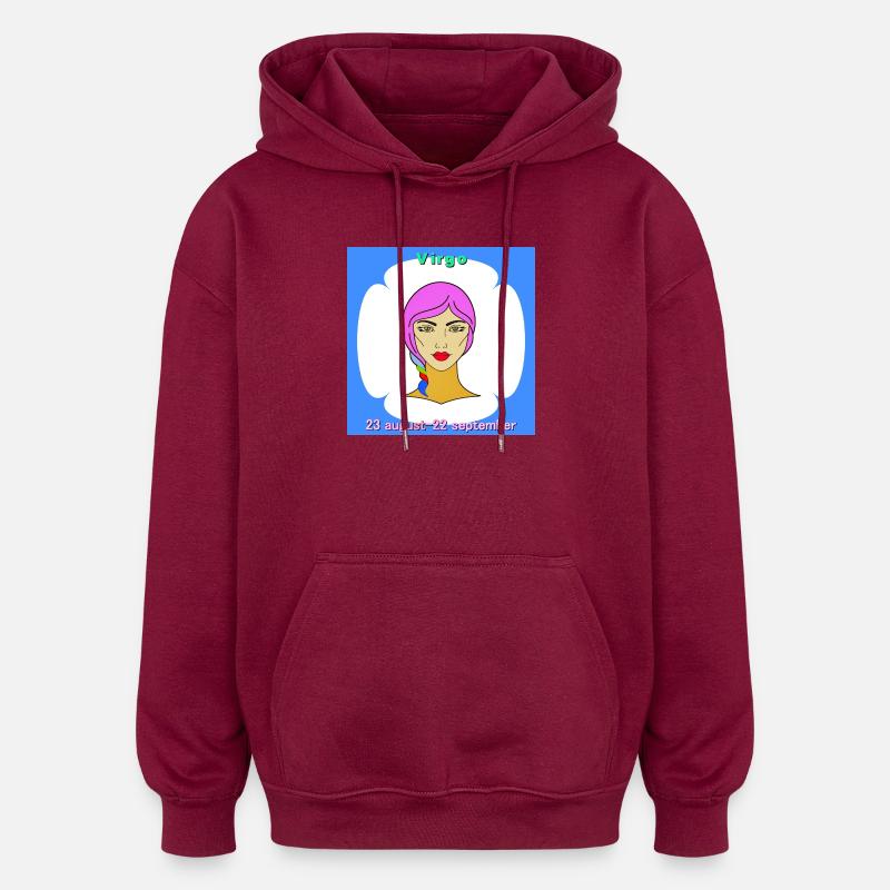 rater - Sweat à capuche oversize unisexe - bordeaux