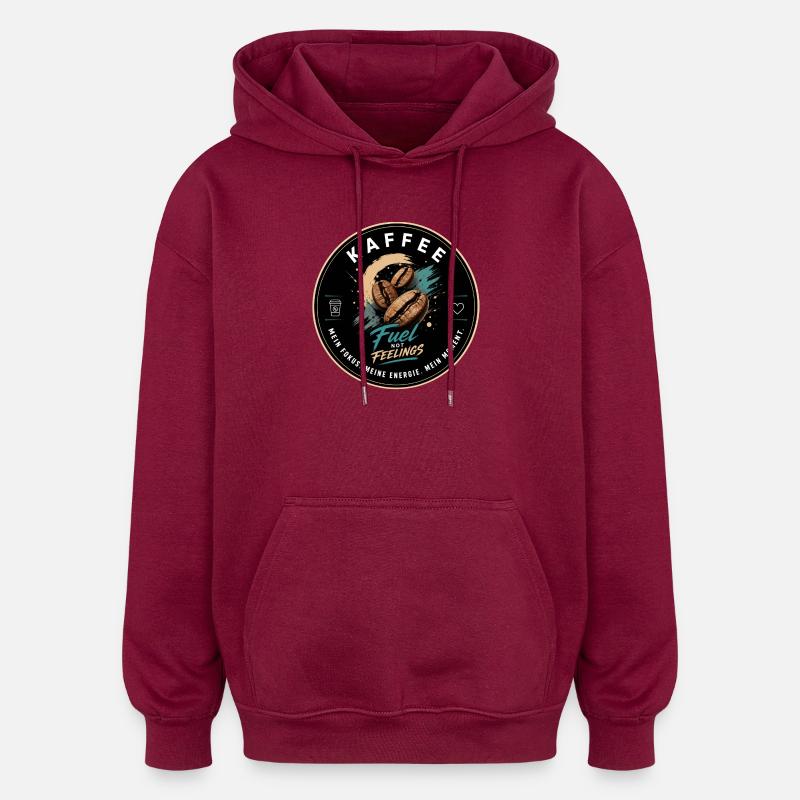 Fuel Coffee - Kaffee modern - Oversized Unisex Hoodie - Burgunderrot