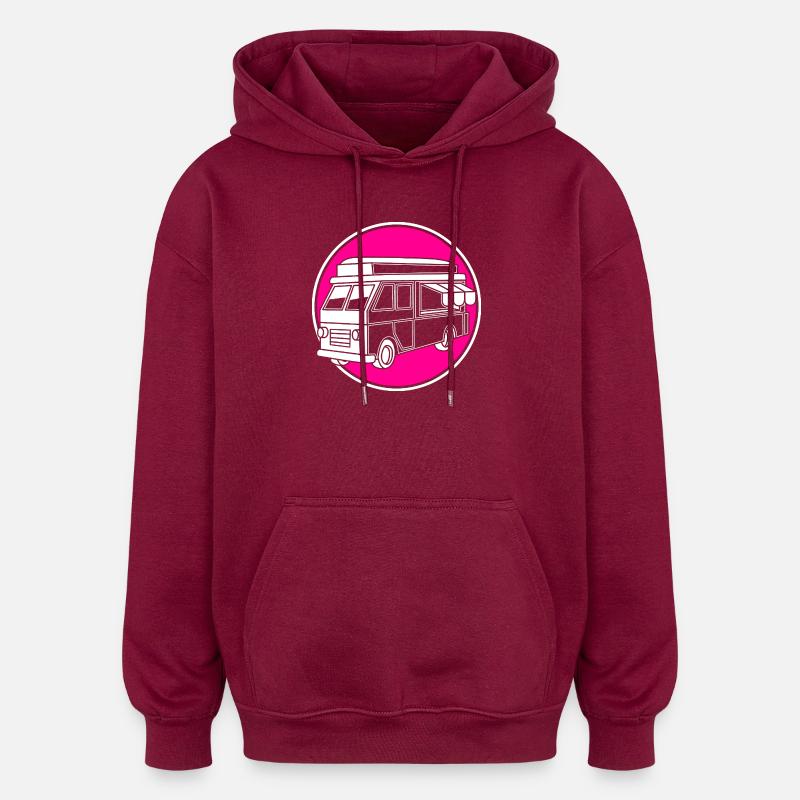 Camion de Snacks Food - Sweat à capuche oversize unisexe - bordeaux
