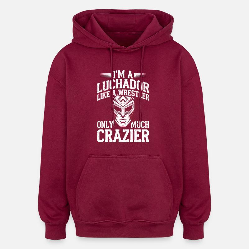 Lutte Lucha Libre - Légende Masquée - Sweat à capuche oversize unisexe - bordeaux
