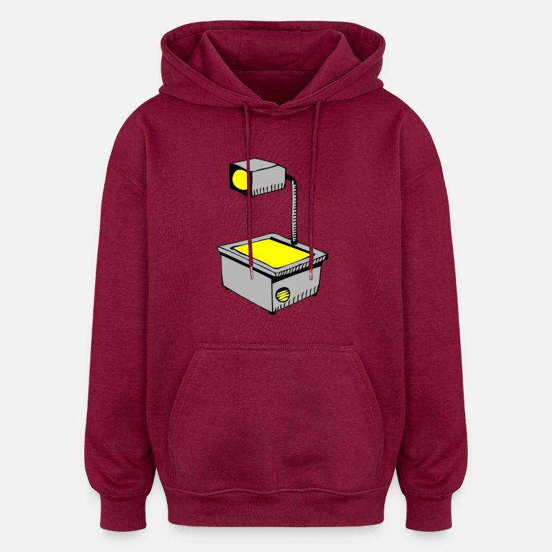 Polylux - Oversized Unisex Hoodie - Burgunderrot