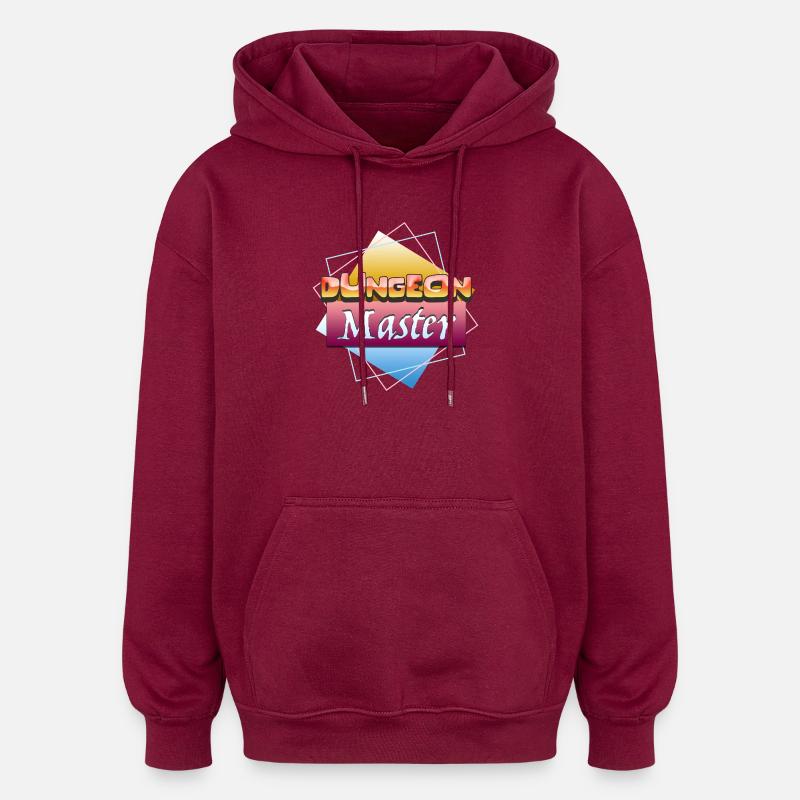 Retro Dungeon Masters Game Design Master - Oversized Unisex Hoodie - burgundy