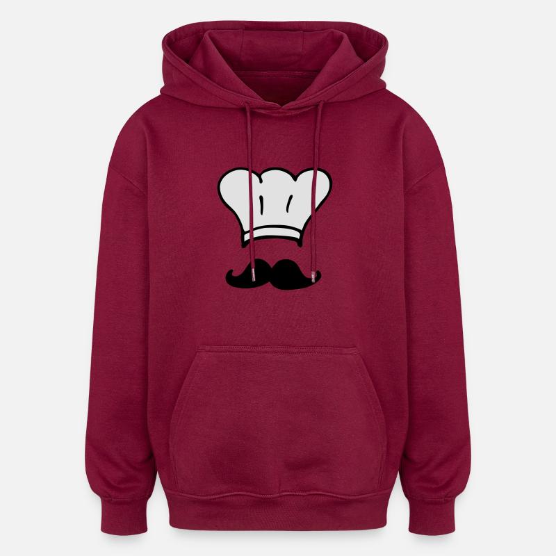 chef cuisinier - Sweat à capuche oversize unisexe - bordeaux
