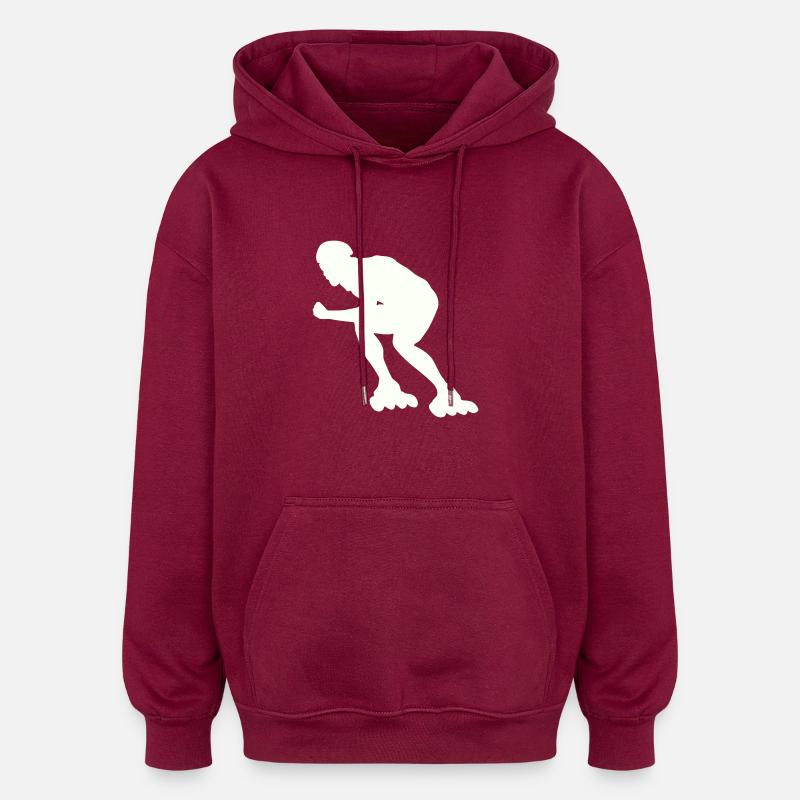 Roller - Sweat à capuche oversize unisexe - bordeaux