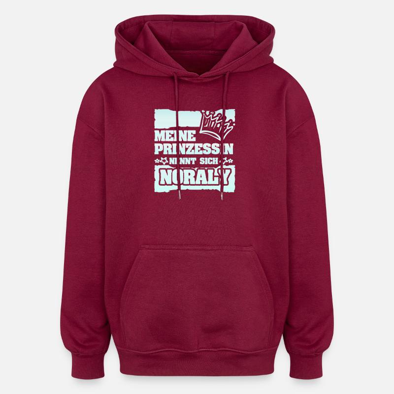 Cadeau pour Noraly - Sweat à capuche oversize unisexe - bordeaux