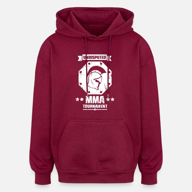 MMA - Sweat à capuche oversize unisexe - bordeaux