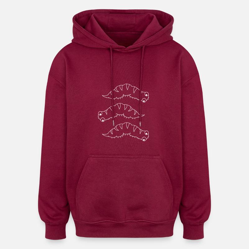 suivi - Sweat à capuche oversize unisexe - bordeaux