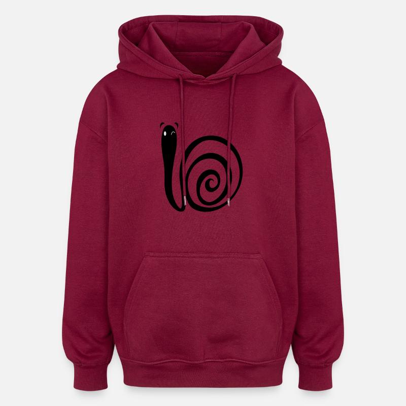 ver - Sweat à capuche oversize unisexe - bordeaux