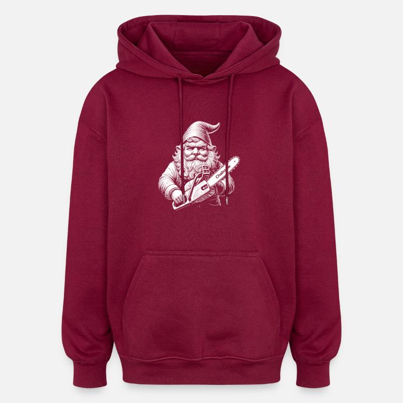 Bûcheron - Sweat à capuche oversize unisexe - bordeaux