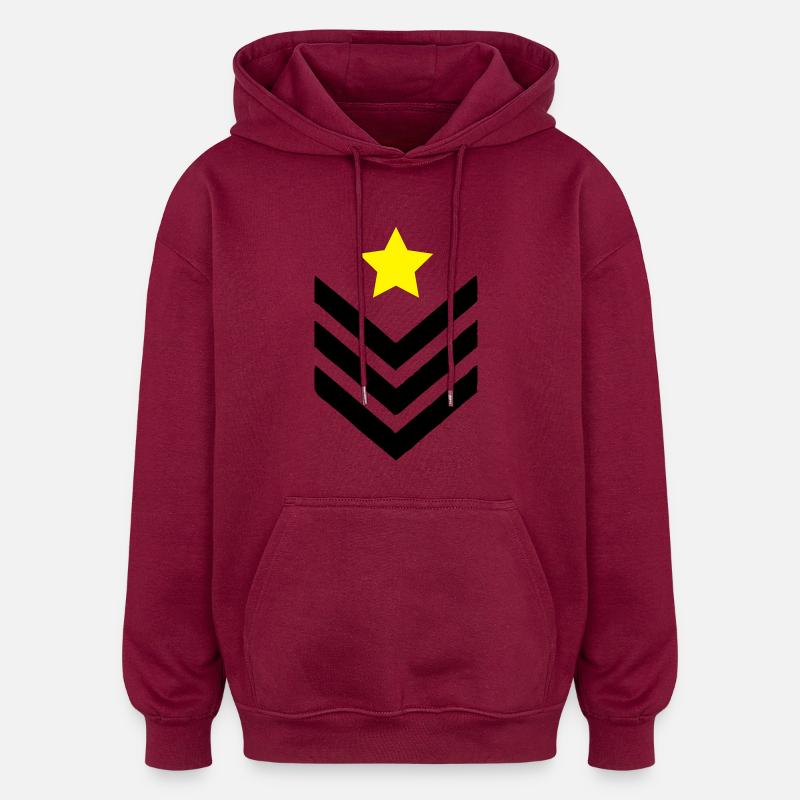 abzeichen_002 - Oversized Unisex Hoodie - burgundy