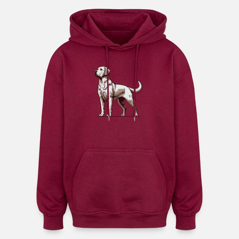 Labrador - Oversized Unisex Hoodie - Burgunderrot