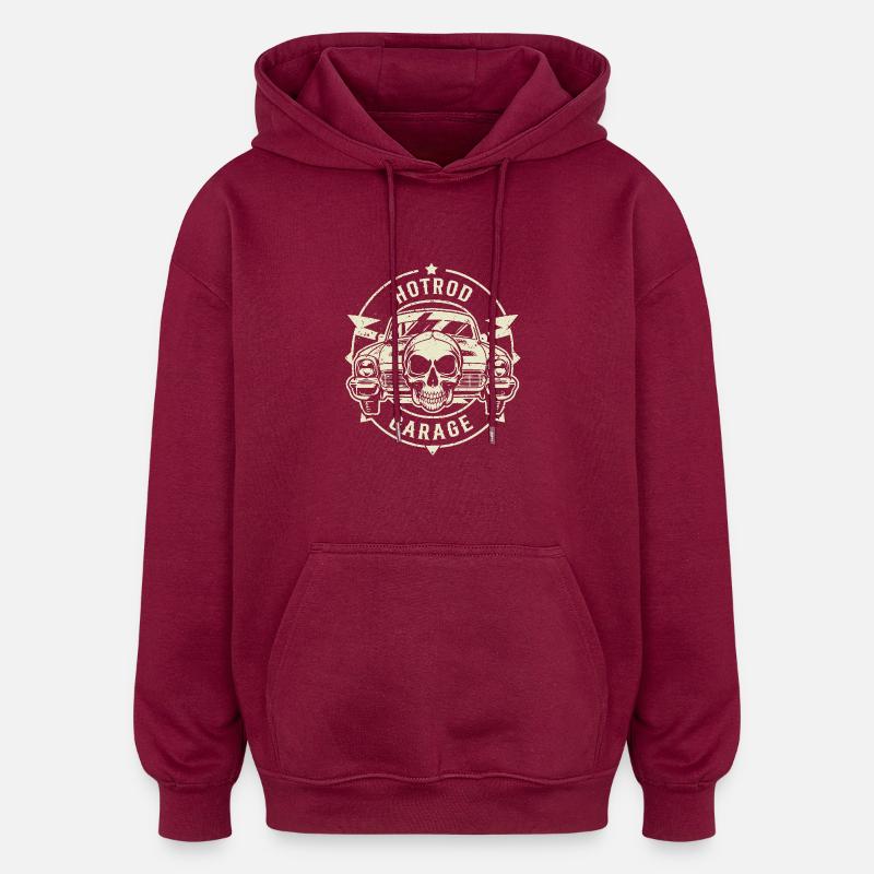 Garage Hotrod - Sweat à capuche oversize unisexe - bordeaux