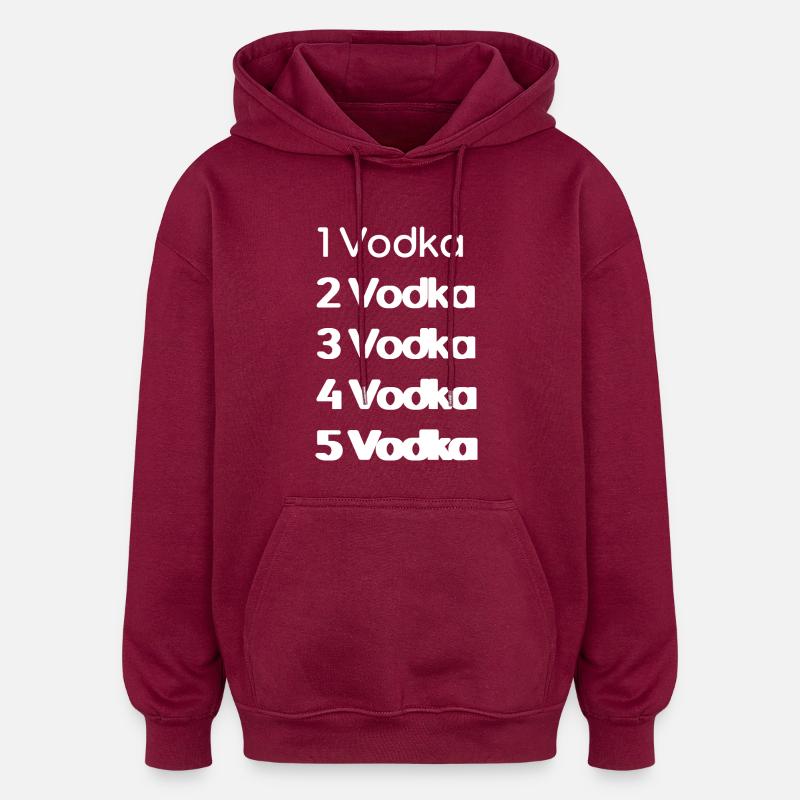 Vodka - Oversized Unisex Hoodie - Burgunderrot
