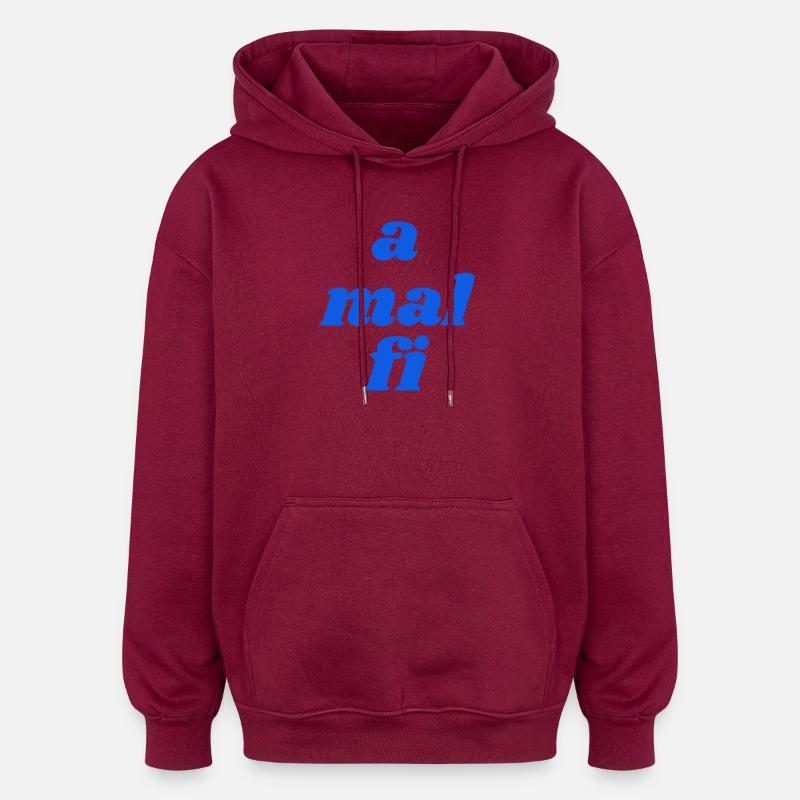 A Times Fi - Sweat à capuche oversize unisexe - bordeaux