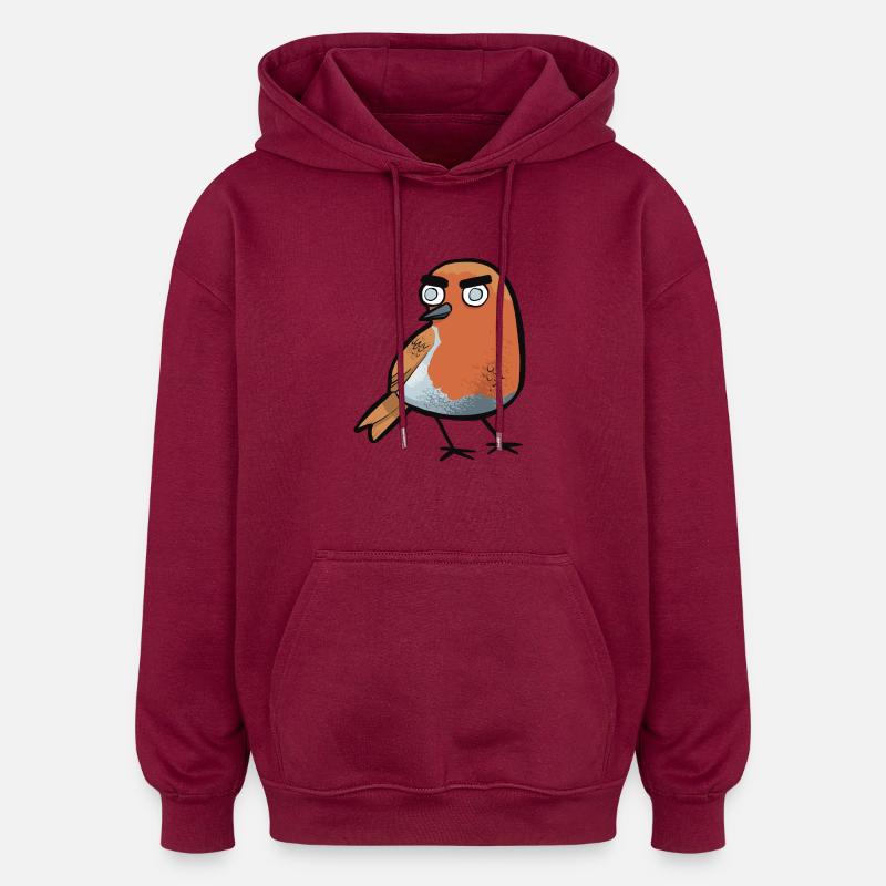 L’attitude de Robin - Sweat à capuche oversize unisexe - bordeaux