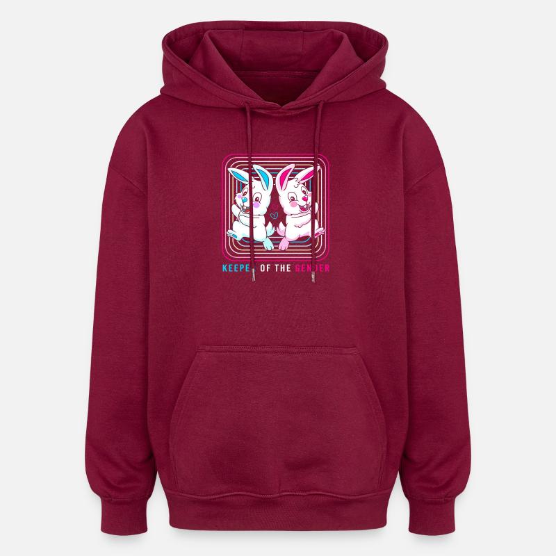 Gender Reveal Pâques Future maman - Sweat à capuche oversize unisexe - bordeaux