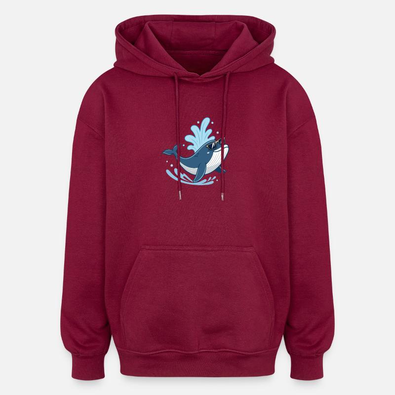 Sonnenwal-Splash - Oversized Unisex Hoodie - Burgunderrot