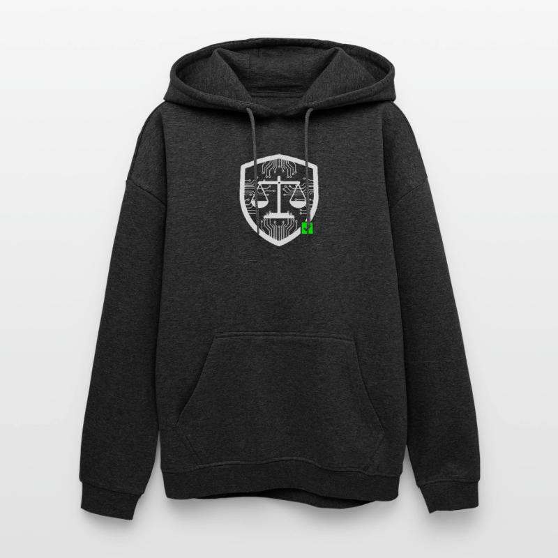 Cyber Security Shield Libra Tech Vector Oversized Unisex Hoodie