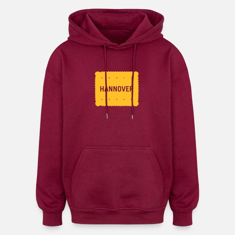Hanover biscuits - Oversized Unisex Hoodie - burgundy