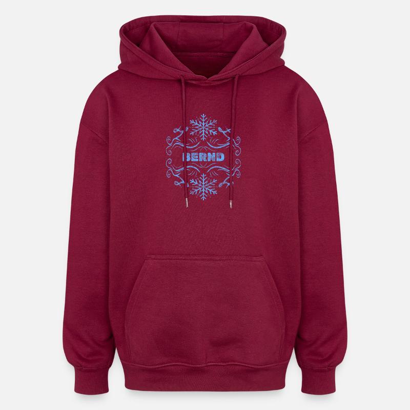Bernd als Vorname - Oversized Unisex Hoodie - Burgunderrot