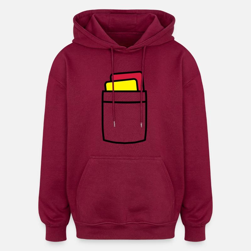 Referee - Oversized Unisex Hoodie - burgundy