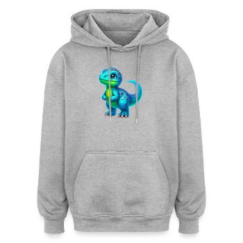 Dinosaurier - Oversized Unisex Hoodie - Burgunderrot - Vorne - Noah (186cm)