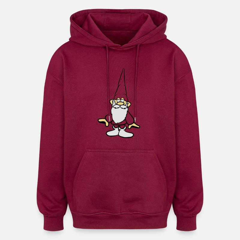 Zwerg cool Gürtel - Oversized Unisex Hoodie - Burgunderrot
