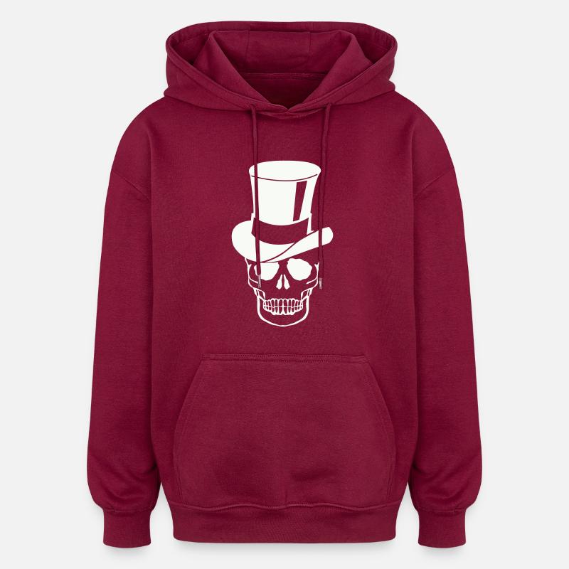 Cylindre de crâne - Sweat à capuche oversize unisexe - bordeaux