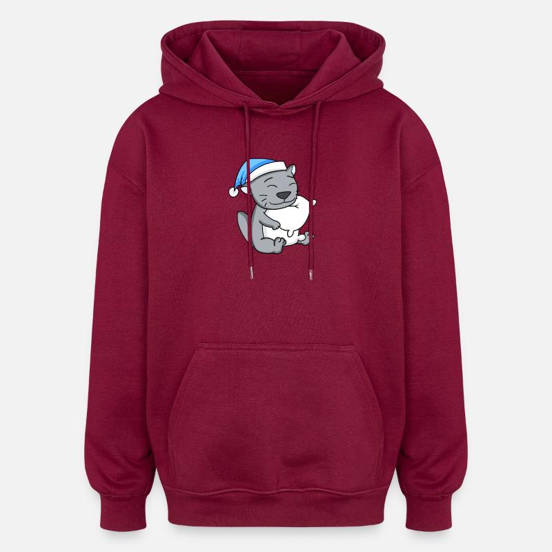 Britisch Kurzhaar - Oversized Unisex Hoodie - Burgunderrot