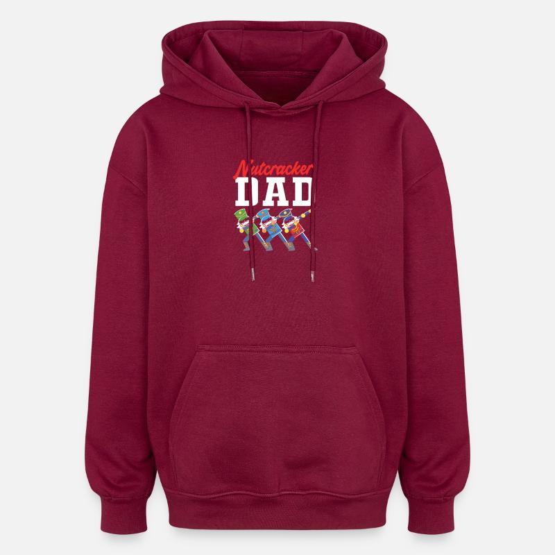 Weihnachten Nussknacker Vater Papa - Oversized Unisex Hoodie - Burgunderrot