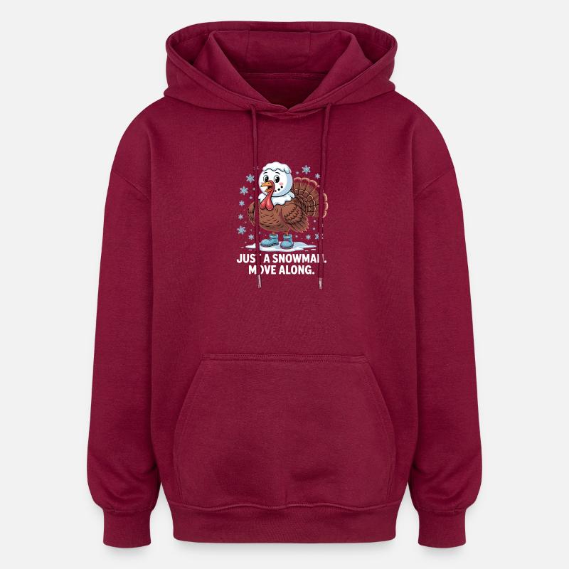 No turkey for dinner - Oversized Unisex Hoodie - burgundy
