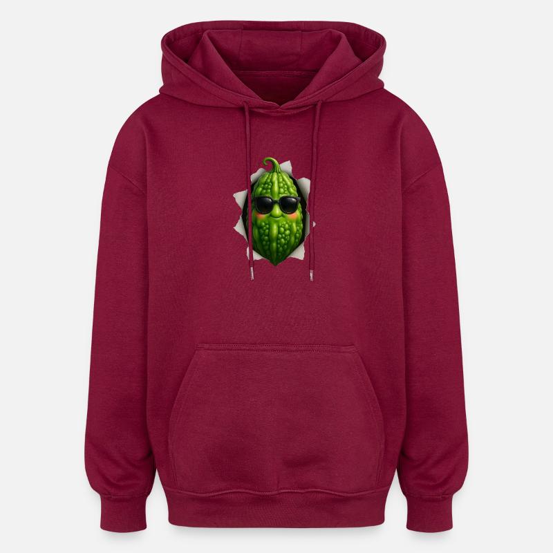 Bittermelone - Oversized Unisex Hoodie - Burgunderrot