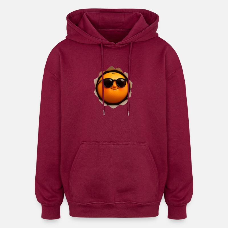 Grapefruit - Oversized Unisex Hoodie - Burgunderrot