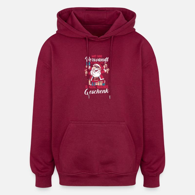 Bogenschütze Bogensport Bogenschießen - Oversized Unisex Hoodie - Burgunderrot