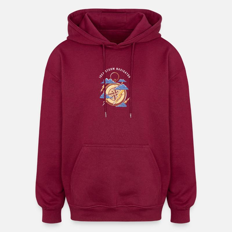 Autism Gift Autistic ADHD Asperger's - Oversized Unisex Hoodie - burgundy