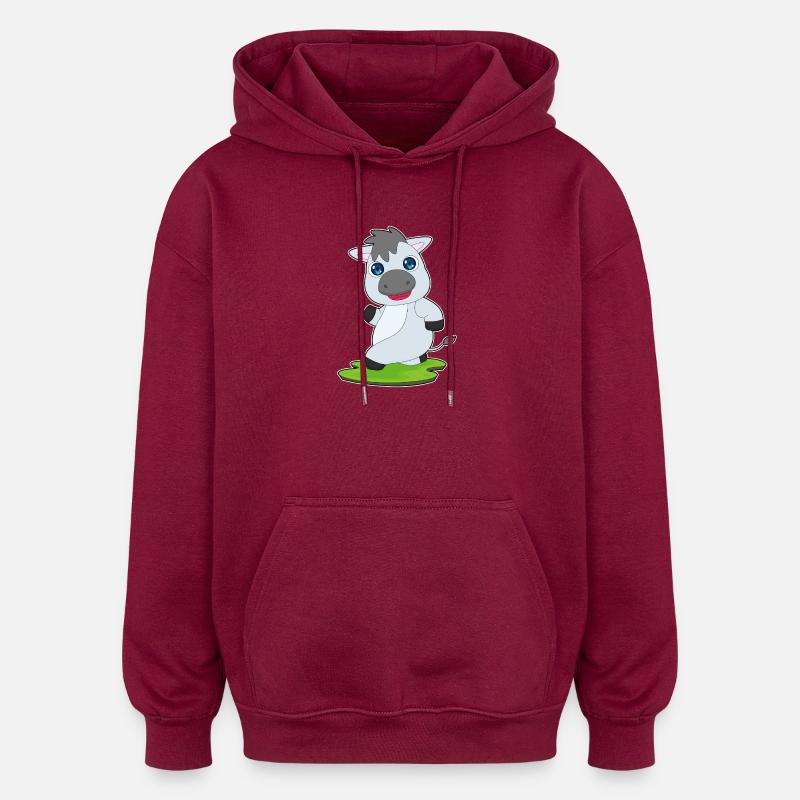Esel Jogger Joggen Sport - Sweat à capuche oversize unisexe - bordeaux
