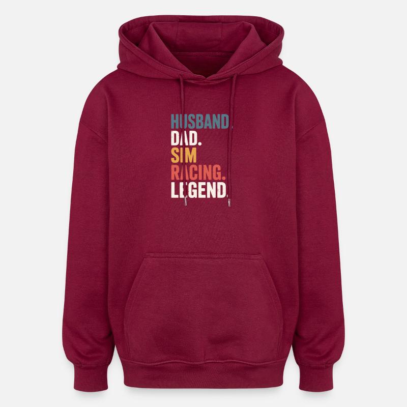 Mari Père Légende du Sim Racing - Sweat à capuche oversize unisexe - bordeaux
