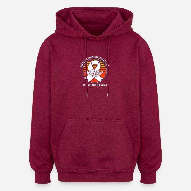 ME CFS - Oversize unisex hoodie - burgunder-rød