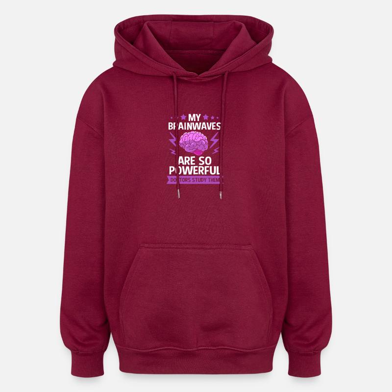Epilepsie - Oversized Unisex Hoodie - Burgunderrot