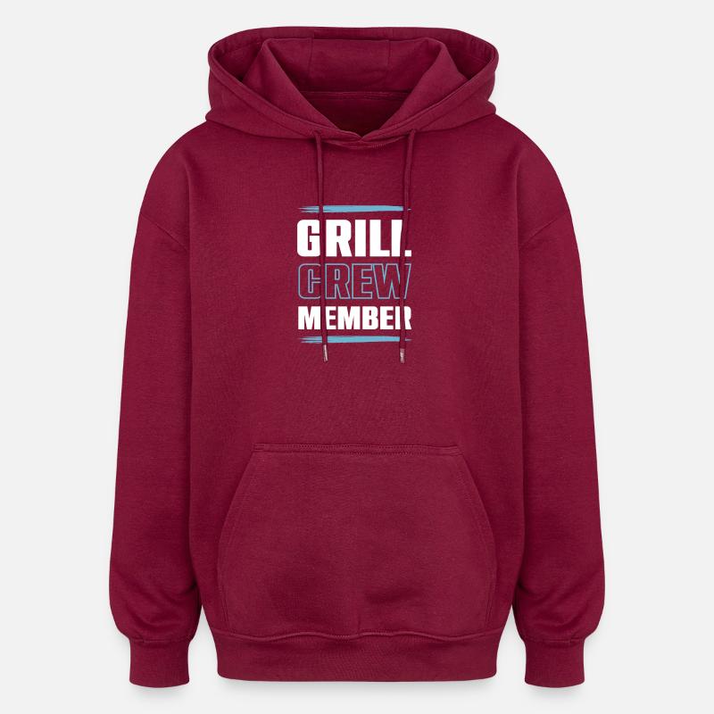 Équipe de grillades - Sweat à capuche oversize unisexe - bordeaux
