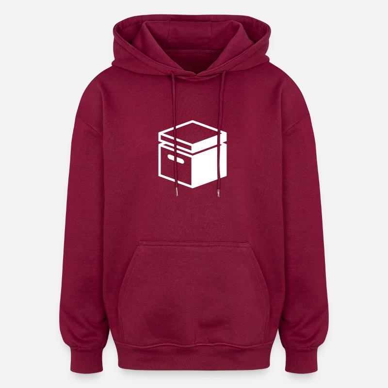 Dossier d'archives anciennes - Sweat à capuche oversize unisexe - bordeaux