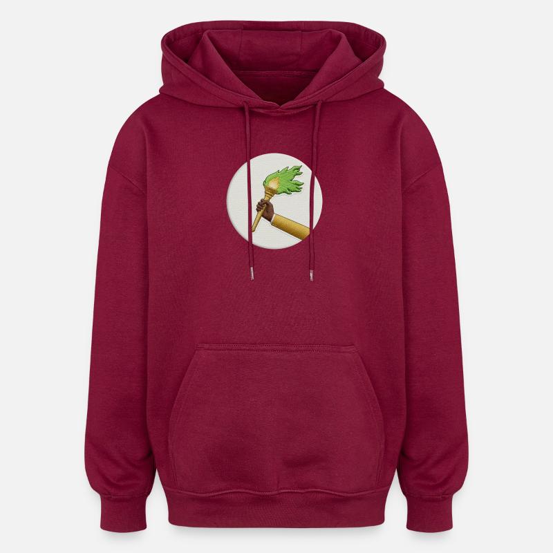 Zaïre - Sweat à capuche oversize unisexe - bordeaux