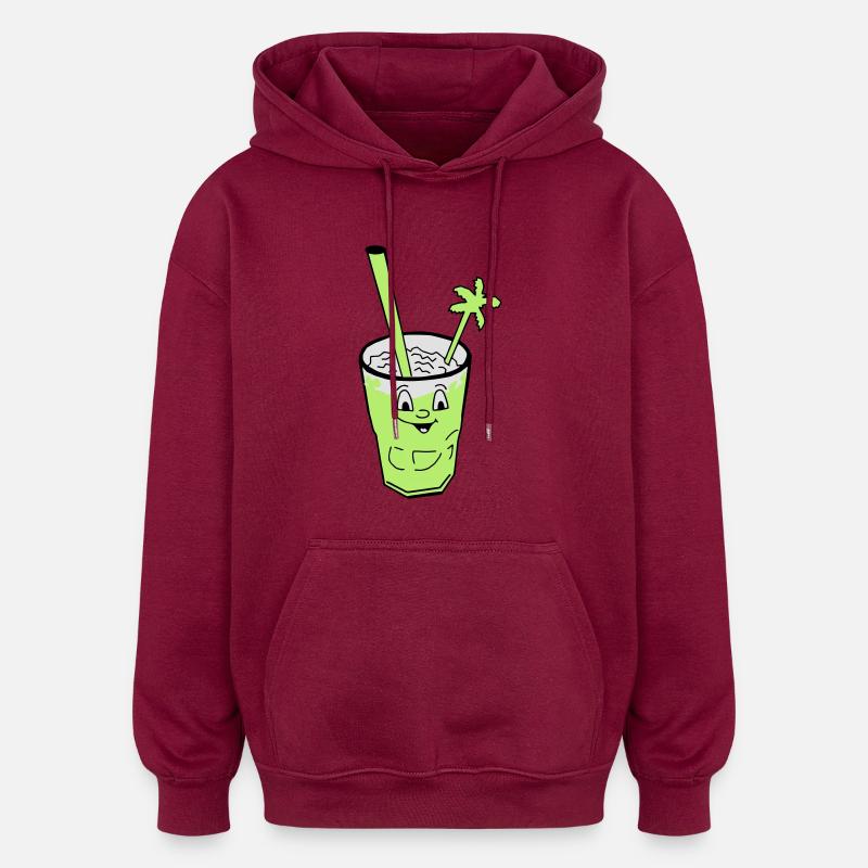 Freshmaker Cocktail Drink - Oversized Unisex Hoodie - Burgunderrot