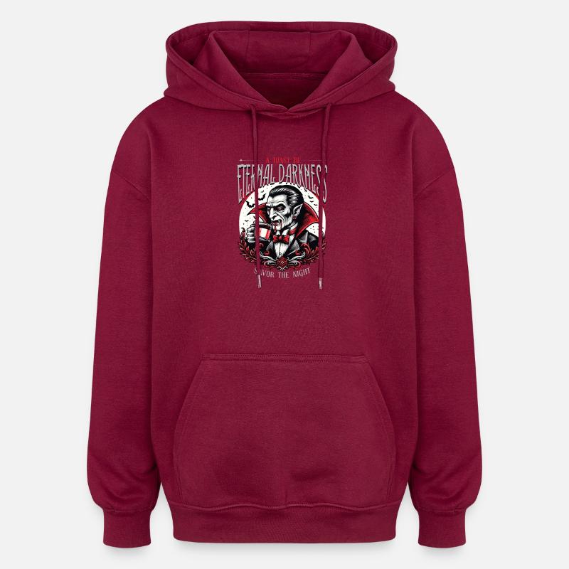 Toast aux ténèbres éternelles - Sweat à capuche oversize unisexe - bordeaux