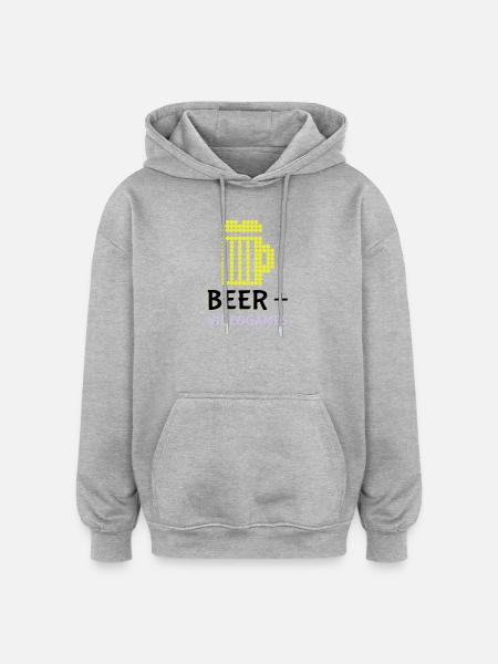 Pixel-Bier-Videospiele - Oversized Unisex Hoodie - Burgunderrot
