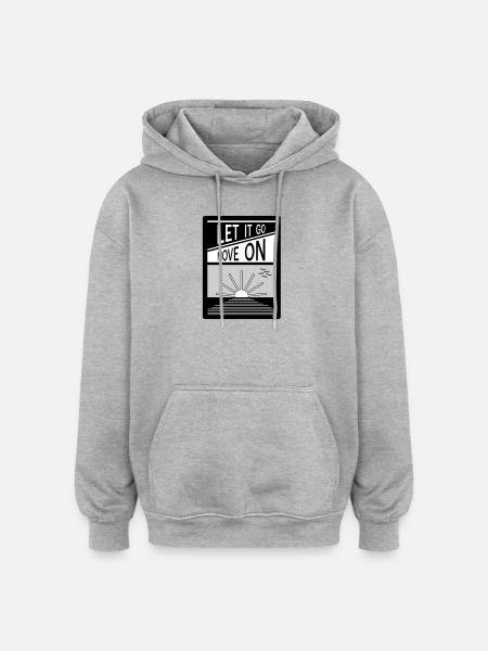 Loslassen. Mach weiter. - Oversized Unisex Hoodie - Burgunderrot