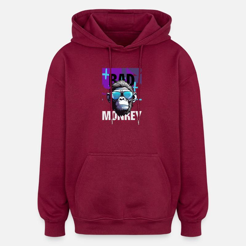 Bad Monkey Neon Sonnenbrille - Oversized Unisex Hoodie - Burgunderrot