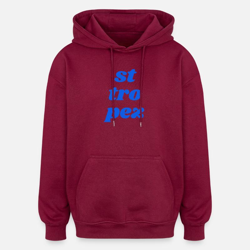 st tro pez - Oversized Unisex Hoodie - Burgunderrot